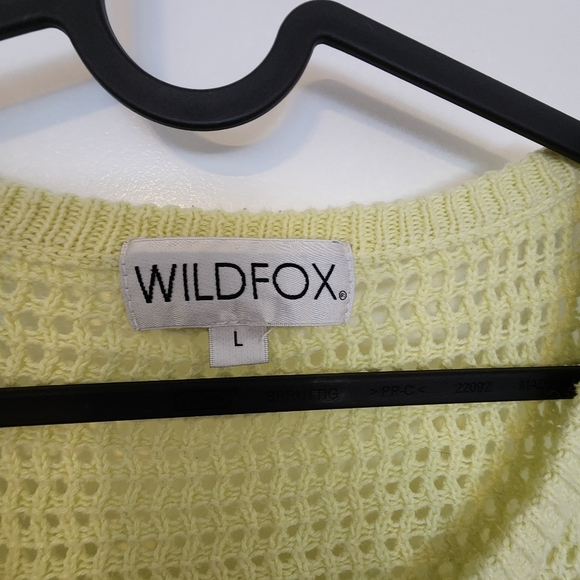 WildFox Pale Yellow Knit Sweater Tank, Size Large - Picture 5 of 7